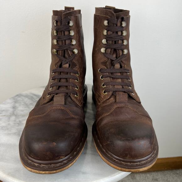 Dr. Martens Pier Brown Leather Lace Up Combat Boots Mens Size US 10 main image 4